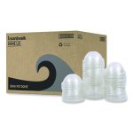 PET Cold Cup Dome Lids, Fits 14 oz to 24 oz Cold Cups, Plastic, Clear, 100/Sleeve, 10 Sleeves/Carton
