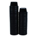 Souffle/Portion Cups, 2 oz, Plastic, Black, 125/Sleeve, 20 Sleeves/Carton