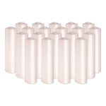 High Density Industrial Can Liners Coreless Rolls, 30 gal, 16 mic, 30" x 37", Natural, Perforated, 25 Bags/Roll, 20 Rolls/CT