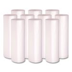 High Density Industrial Can Liners Coreless Rolls, 45 gal, 16 mic, 40" x 48", Natural, Perforated, 25 Bags/Roll, 10 Rolls/CT