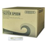 Mediumweight Wrapped Polypropylene Cutlery, Spoon, 5.31", Plastic, White, 1,000/Carton