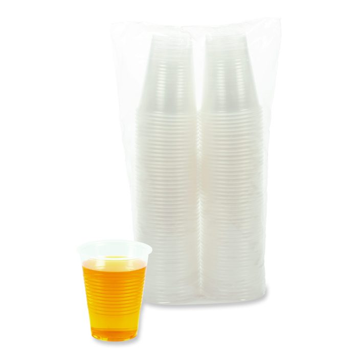722265 Translucent Plastic Cold Cups, 10 oz, 100/Pack - Image 1