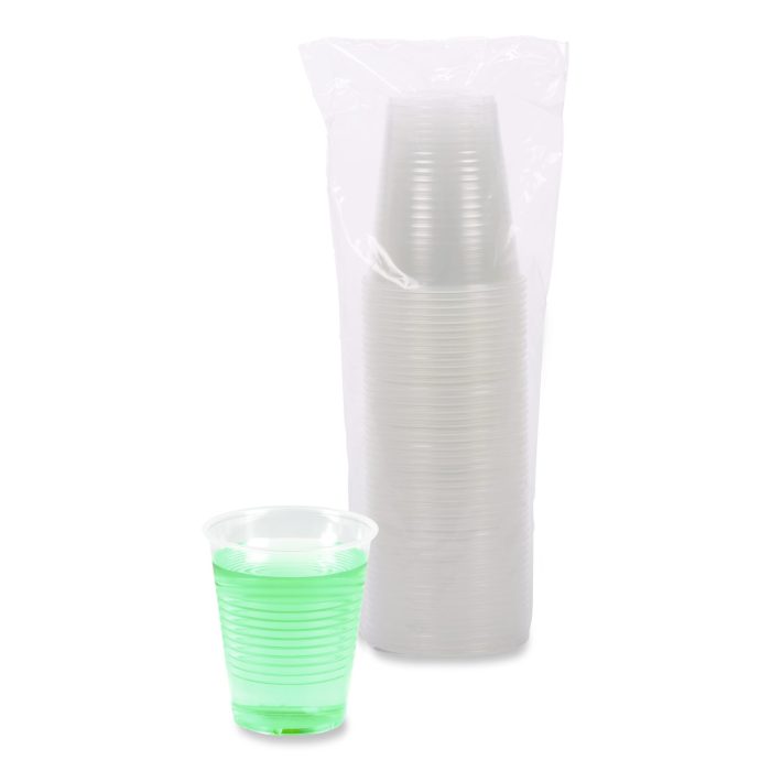 722250 Translucent Plastic Cold Cups, 12 oz, 50/Pack - Image 1