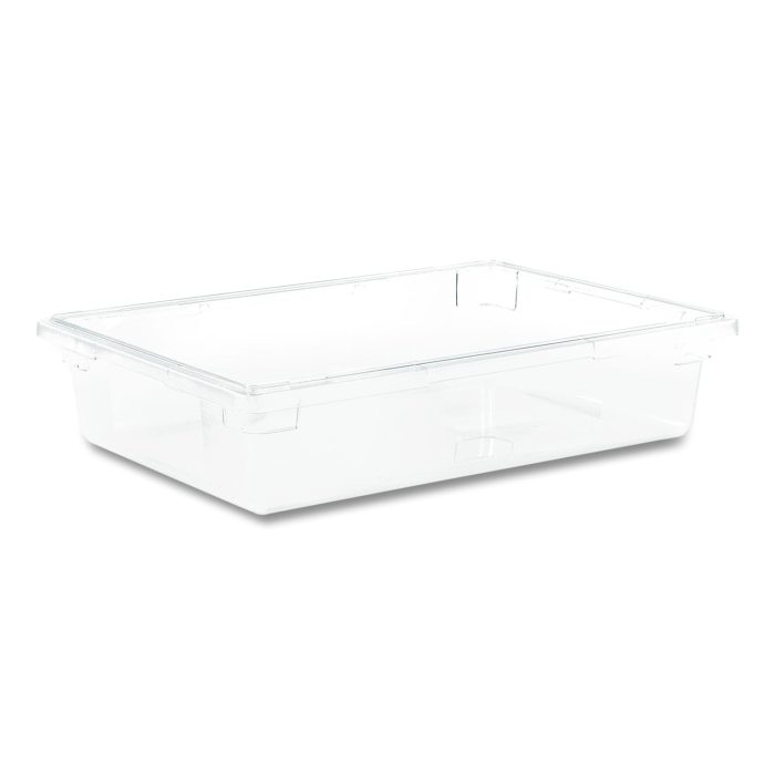 15046491 StorPlus Polycarbonate Food Storage Container, 8.5 gal, 18 x 26 x 6, Clear, Plastic - Image 1