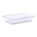 StorPlus Polycarbonate Food Storage Container Colander, 18 x 26 x 5, Clear, Plastic