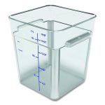 Squares Polycarbonate Food Storage Container, 6 qt, 8.75 x 8.75 x 7.31, Clear, Plastic