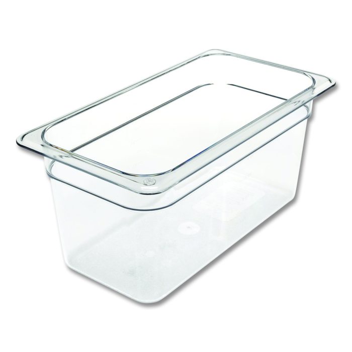 903797 StorPlus Polycarbonate Food Pan, 5.7 qt, 6.88 x 12.75 x 6, Clear, Plastic - Image 1