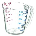 Commercial Measuring Cup, 1 cup, Plastic, Clear