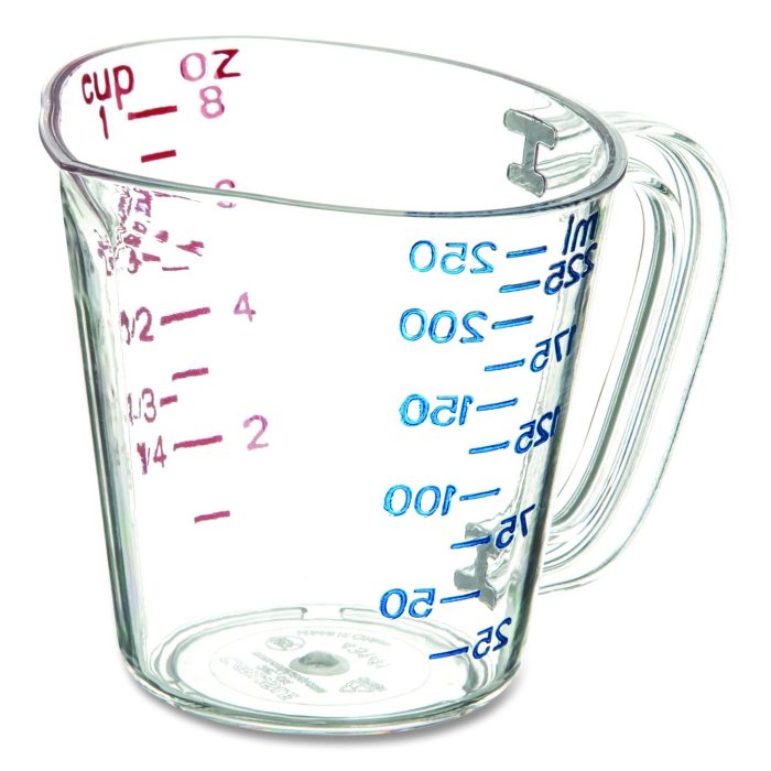 903859 Commercial Measuring Cup, 1 cup, Plastic, Clear - Image 1