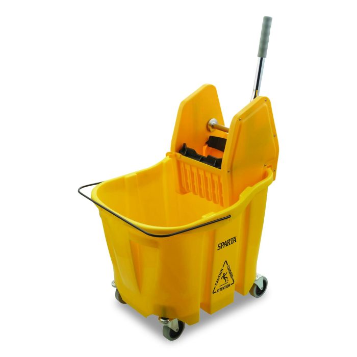 15080605 OmniFit Mop Bucket with Down Press Wringer, 35 qt, Yellow - Image 1