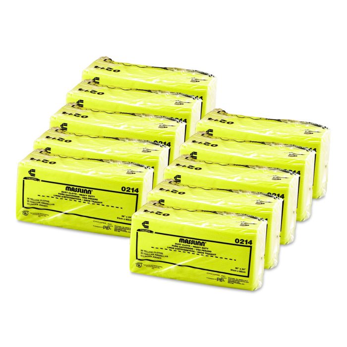 15145562 Masslinn Dust Cloths, 1-Ply, 24 x 40, Unscented, Yellow, 25/Bag, 10 Bags/Carton - Image 1