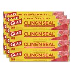 Cling'N Seal Plastic Food Wrap, 200 sq ft, 12 Rolls/Carton