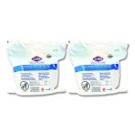 Bleach Germicidal Wipes, 1-Ply, 12 x 12, Unscented, White, 110/Refill, 2 Refills/Carton