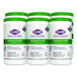 Hydrogen Peroxide Cleaner Disinfectant Wipes, 9 x 6.75, Unscented, White, 95/Canister, 6 Canisters/Carton
