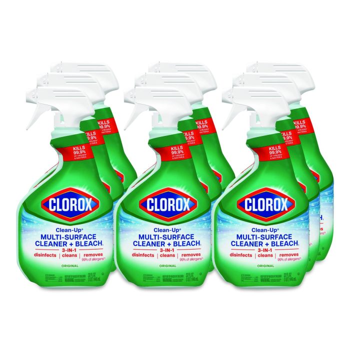 15154569 Clean-Up Multi-Surface Cleaner with Bleach, Original Scent, 32 oz Spray Bottle, 9/Carton - Image 1