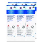 Bleach Germicidal Wipes, Individual Wipes, 1-Ply, 6.75 x 9, Unscented, White, 50/Box, 6 Boxes/Carton