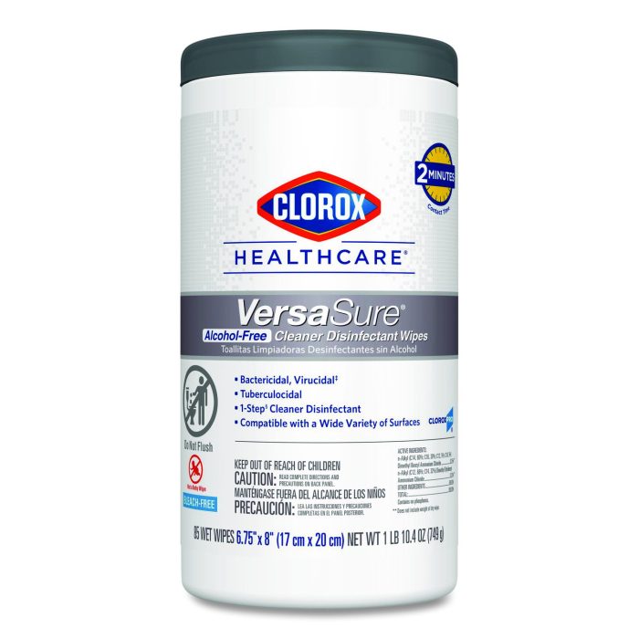 15154702 VersaSure Cleaner Disinfectant Wipes, 1-Ply, 6.75 x 8, Original Scent, White, 85 Towels/Can - Image 1