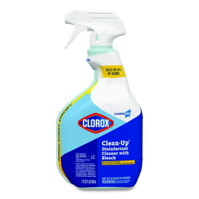 15114326 CloroxPro Clean-Up Disinfectant Cleaner with Bleach, Fresh Scent, 32 oz Smart Tube Spray Bottle - Image 1
