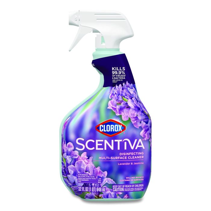 15155081 Scentiva Disinfecting Multi-Surface Cleaner, Bleach Free, Lavender and Jasmine Scent, 32 oz Spray Bottle - Image 1
