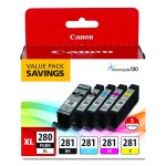 2021c007 (cli-281; Pgi-280 Xl) Chromalife100+ Ink, Black Xl/black/cyan/magenta/yellow, 5/pack