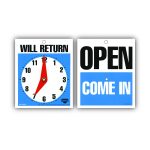 Will Return Later Sign, 5 x 6, Blue