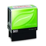 Green Line Message Stamp, Posted, 1.5 x 0.56, Red