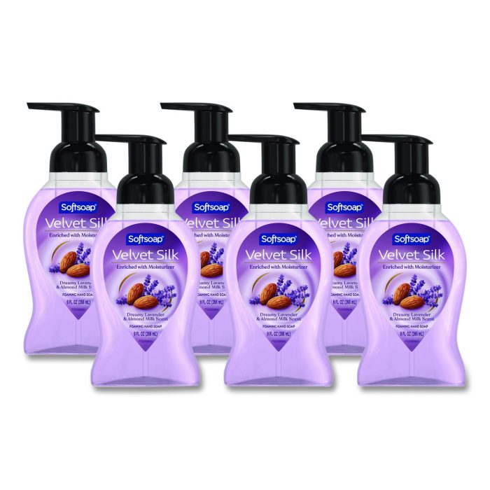 15174667 Velvet Silk Foaming Liquid Hand Soap, Lavender and Almond Milk, 9 oz, 6/Carton - Image 1