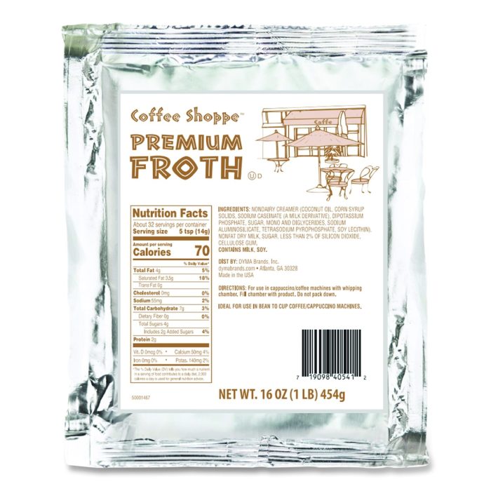 888550 Premium Froth Topping, 1 lb Bag, 12/Carton - Image 1