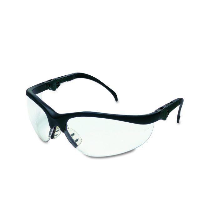 27957 Klondike Plus Safety Glasses, Black Half Frame, Clear Dual Lens - Image 1