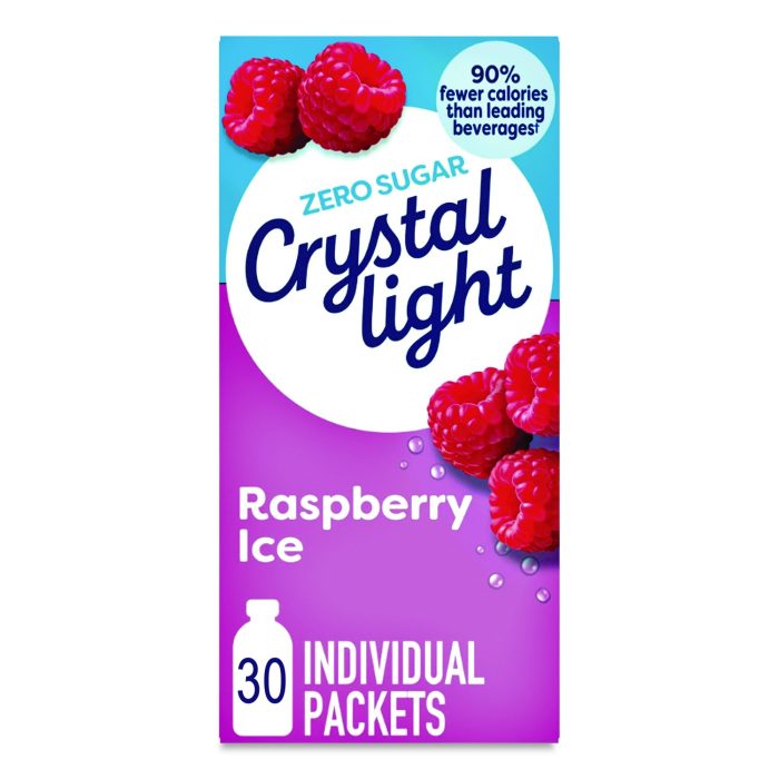 15149234 Flavored Drink Mix, Raspberry Ice, 0.08 oz Packet, 30/Box - Image 1
