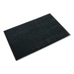 Dust-Star Microfiber Wiper Mat, Rectangular, Charcoal Gray Carpeted Surface, 48" x 72"