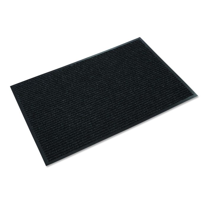 580391 Needle-Rib Wiper/Scraper Mat, Rectangular, Charcoal Gray Ribbed Surface, 36" x 60" - Image 1