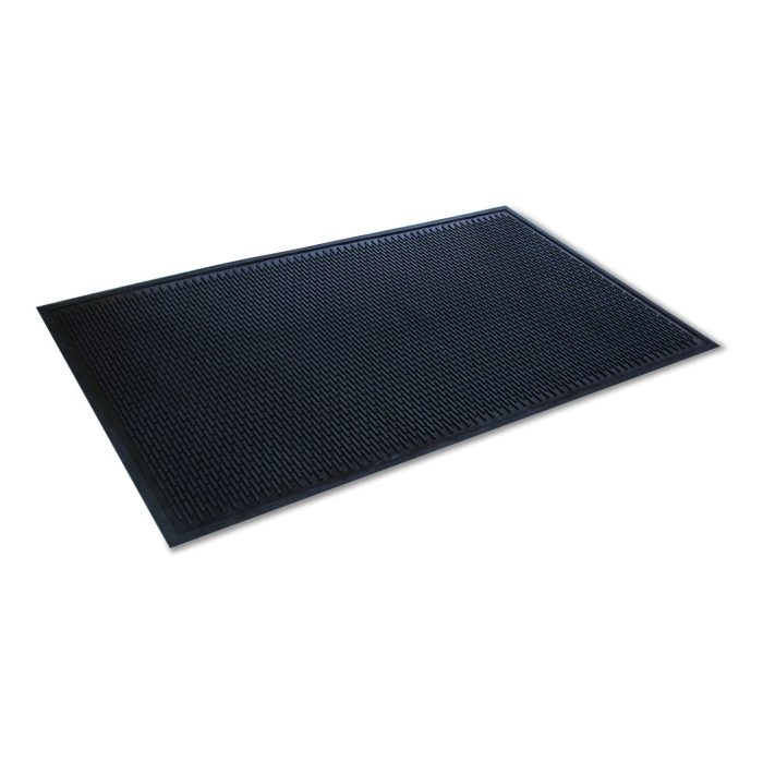 579978 Crown-Tred Indoor/Outdoor Scraper Mat, Black Loop-Twist Ribbed Rubber Surface, 35.5" x 59.5" - Image 1