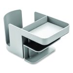 Standing Desk Cup Holder Organizer, Two Sections, 3.94 x 7.04 x 3.54, Gray