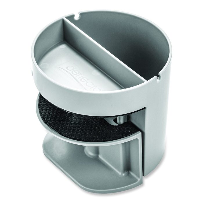 834547 Standing Desk Small Desk Organizer, Two Sections, 3.85 x 3.85 x 3.54, Gray - Image 1