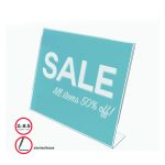 Classic Image Slanted Sign Holder, Landscaped, 11 x 8.5 Insert, Clear