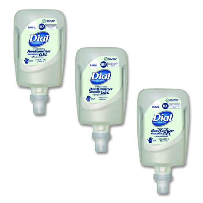 15103517 Antibacterial Gel Hand Sanitizer Refill For Fit Manual Dispenser, 1.2 L, Fragrance-Free, 3/carton - Image 1