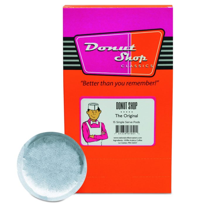 200064 Donut Shop Coffee Pods, Medium Roast, 15/box - Image 1