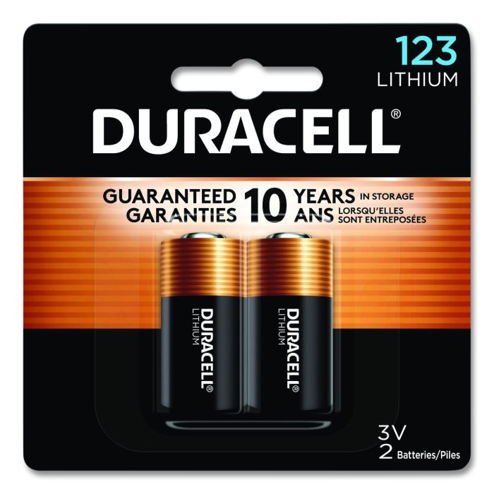 15171847 Specialty High-Power Lithium Battery, 123, 3 V, 2/pack - Image 1