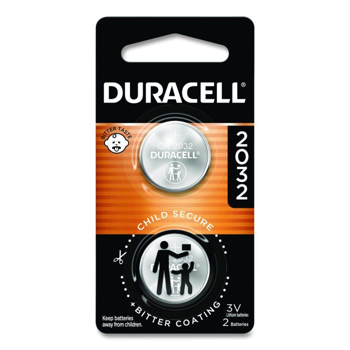 15124857 Lithium Coin Batteries With Bitterant, 2032, 2/Pack - Image 1