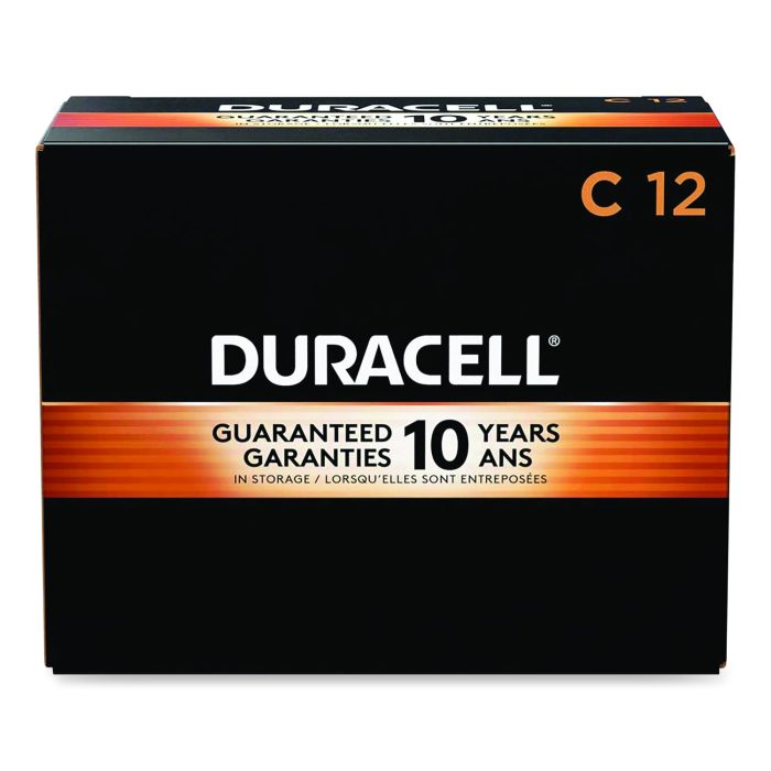822311 Coppertop Alkaline C Batteries, 12/box - Image 1