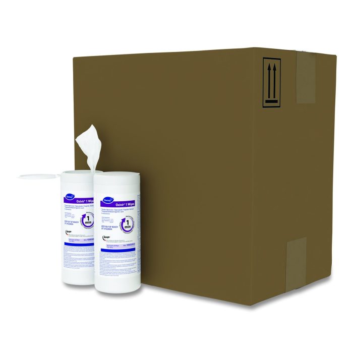 889335 Oxivir 1 Wipes, 1-Ply, 7 x 8, 60/Canister, 12 Canisters/Carton - Image 1