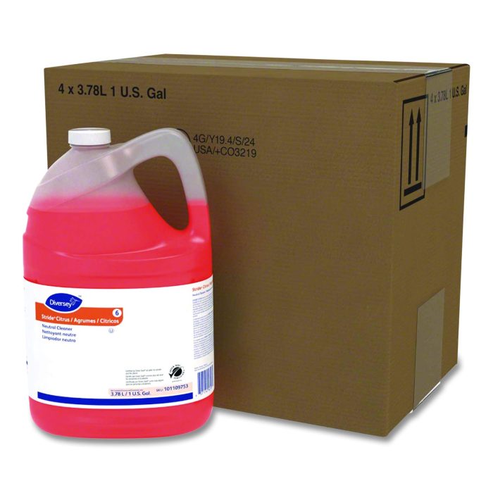 15151318 Stride Neutral Cleaner, Citrus Scent, 1 gal, 4 Bottles/Carton - Image 1