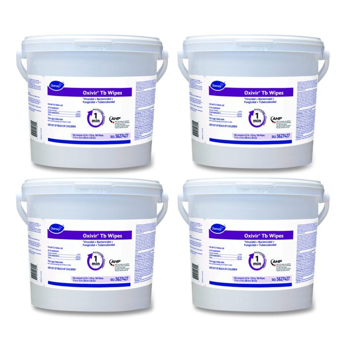 15035669 Oxivir TB Disinfectant Wipes, 11 x 12, White, 160/Bucket, 4 Buckets/Carton - Image 1