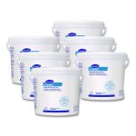 Easywipe Disposable Wiping Refill, 8.63 x 24.88, White, 125/Bucket, 6/Carton
