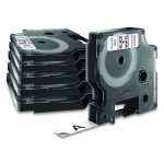 D1 Standard Labels, 0.5" x 23 ft, Black Print on White Tape, 6/Pack