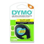 Letratag Plastic Label Tape Cassette, 0.5" X 13 Ft, Yellow