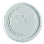 Evolution World EcoLid 25% Recycled Food Container Lid, Fits 12 to 32 oz Containers, White, Plastic, 500/Carton
