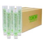 GreenStripe PLA Cold Cups, 10 oz, Plastic, Clear, 1,000/Carton