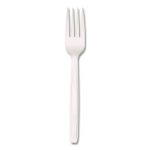 Cutlery for Cutlerease Dispensing System, Fork, Plastic, White, 960/Carton